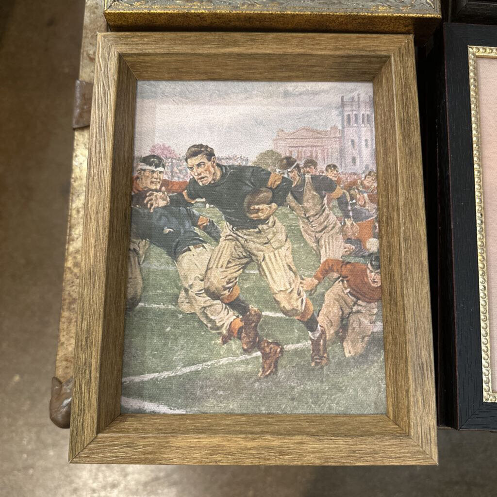 Vintage Football Player Art