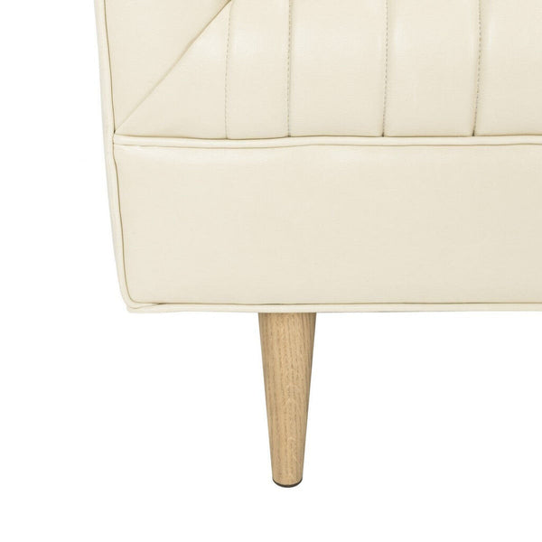 CREAM LEATHER SOFA 70L 32D 25T IN STORE PICK UP ONLY