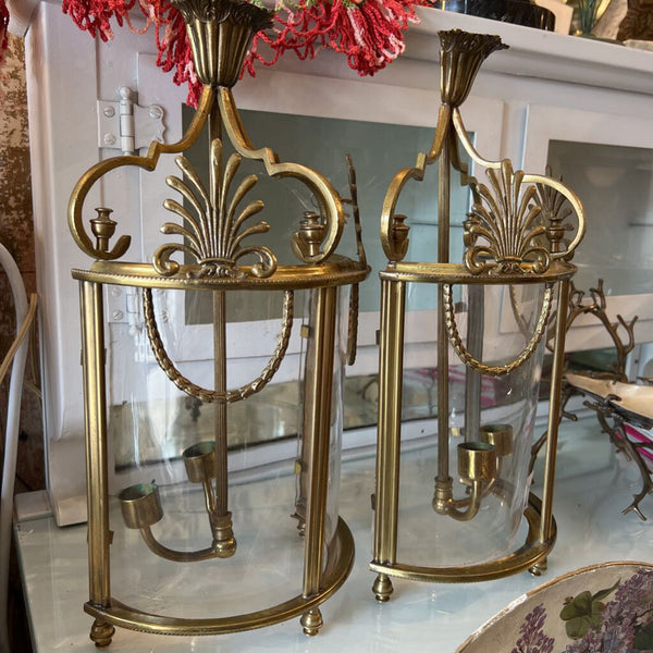 |F| PAIR Antique French Wall Sconces 15x8