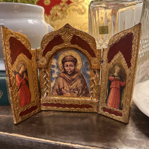 VINTAGE FLORENTINE TRYPTIC