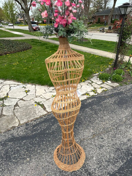 WOVEN DRESS FORM 60"H x 16" W x 16"D. GREENS & FLORALS NOT INCLUDED