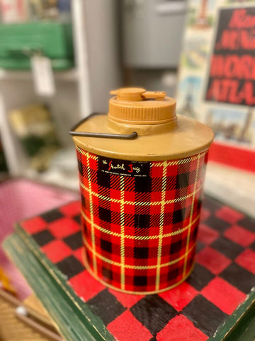 Jens Fresh Vintage ~ Vintage Scotch Plaid jug with metal handle