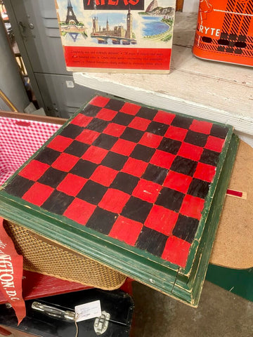 Jens Fresh Vintage ~ Vintage Folk Art double sided hand painted game board
