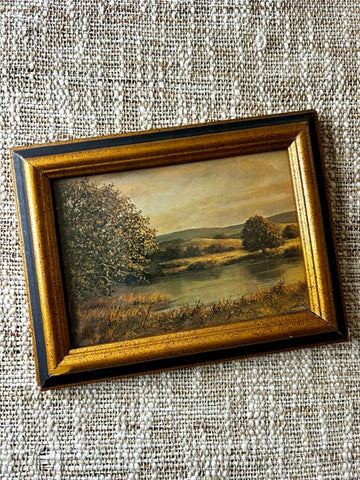 Vintage Framed Landscape Print 8.5W x 6.5W