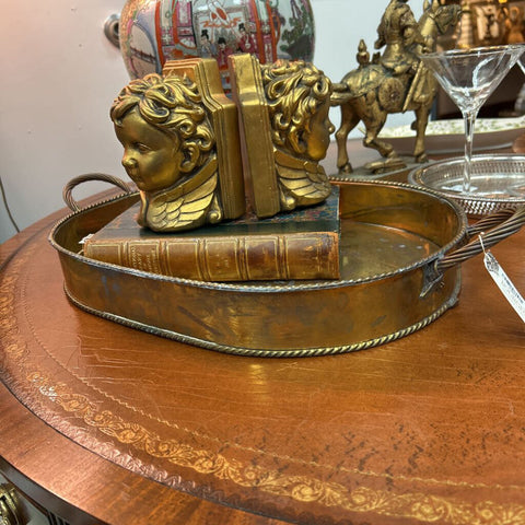 Oval Brass Tray w/handles