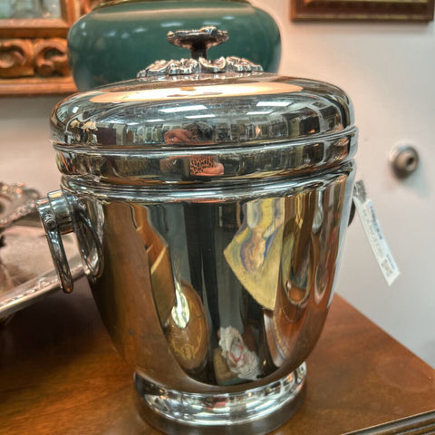 Sheffield Silver Plated Ice Bucket with Thermos Insert 9.5"
