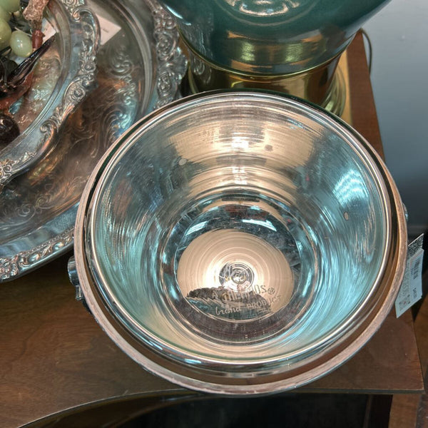 Sheffield Silver Plated Ice Bucket with Thermos Insert 9.5"