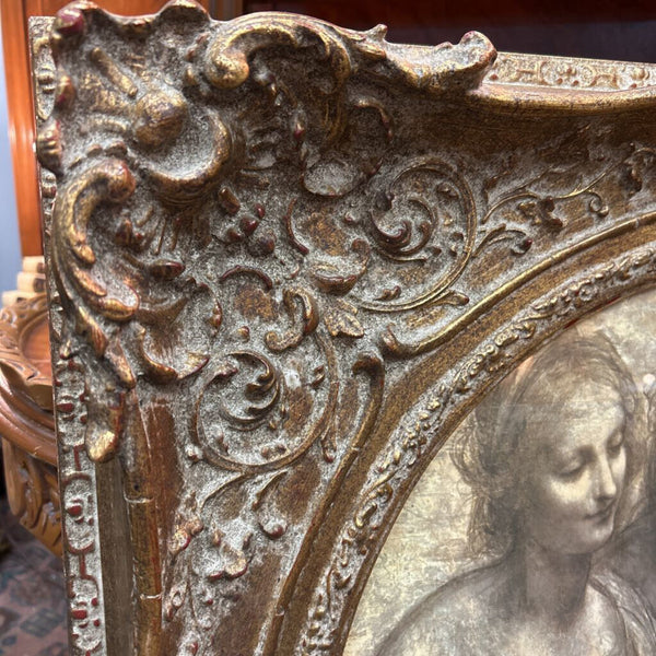Gorgeous Gilded Frame w/Print of Da Vinci's The Virgin and Child w/St. Anne and John the Baptist ***IN STORE PICK UP ONLY