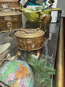 Small Brass Cricket Box (3" oval) W1826