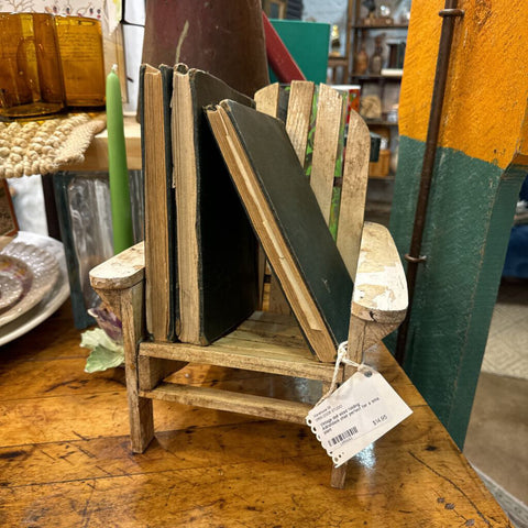 Vintage doll sized folding Adirondack chair perfect for a small plant