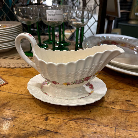 Spode rose briar gravy boat... perfect for soap and finger brushes