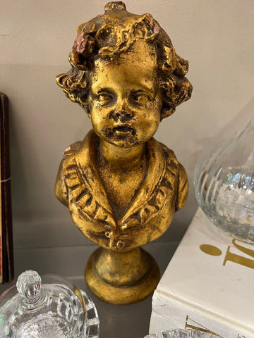 Antique Bust of Girl Italy As found