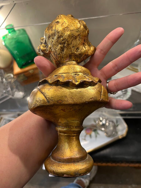Antique Bust of Girl Italy As found