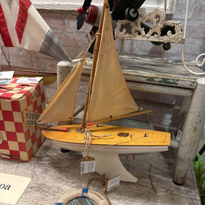 Small Wooden Sailboat