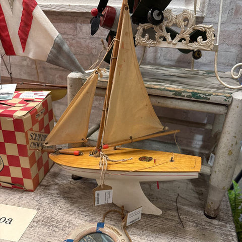 Small Wooden Sailboat
