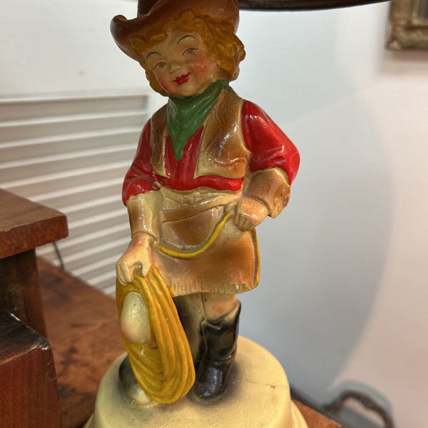 DARLING Chalkware Cowgirl/Cowboy Vintage Lamps