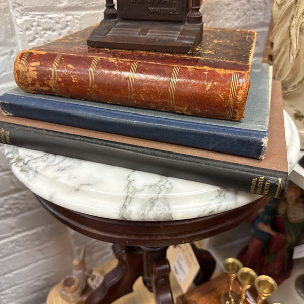 Moxie - Italian Marble Small Side Table / Plant Stand in store pick up only