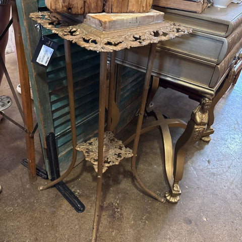Brass and Marble Plant Stand 13x30 IN STORE PICKUP ONLY