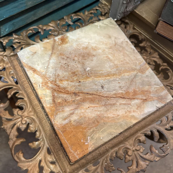Brass and Marble Plant Stand 13x30 IN STORE PICKUP ONLY