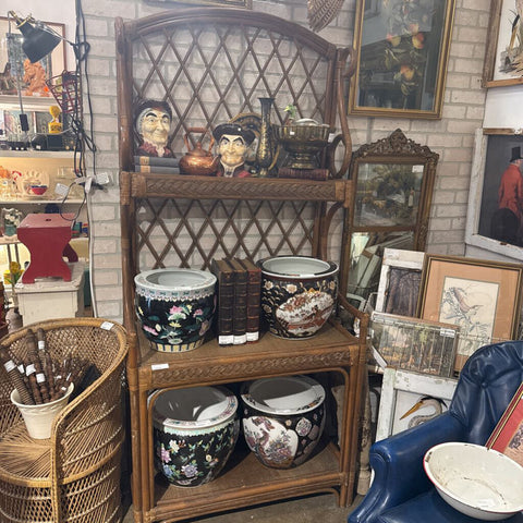 Large rattan shelf in store pick up only