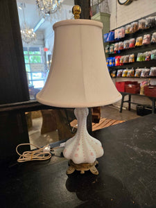 Satin glass lamp 20" tall