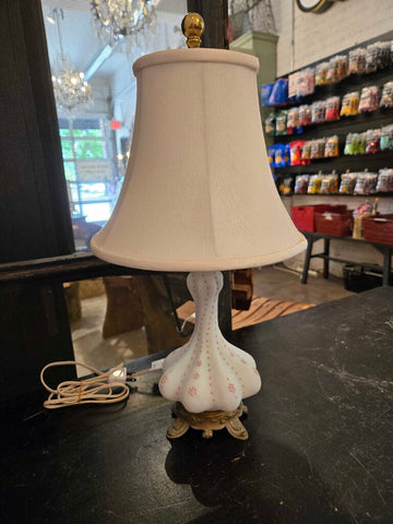 Satin glass lamp 20" tall