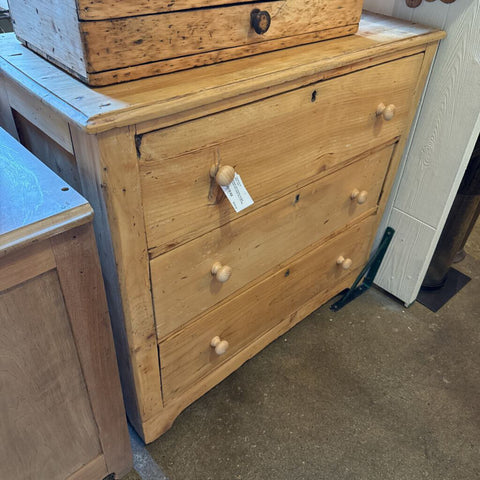 Antique pine dresser sanded waxed new knobs 36 x 17d 34h