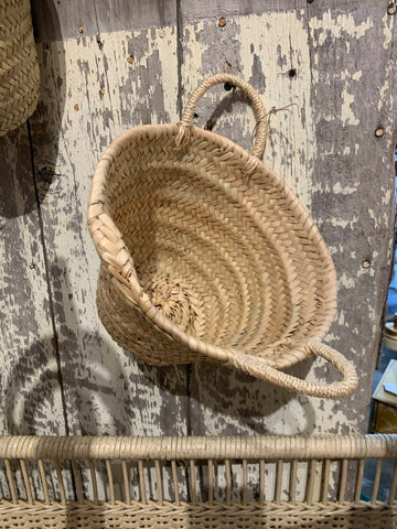 Vintage Woven Basket w/handles~ 10" x 10" t