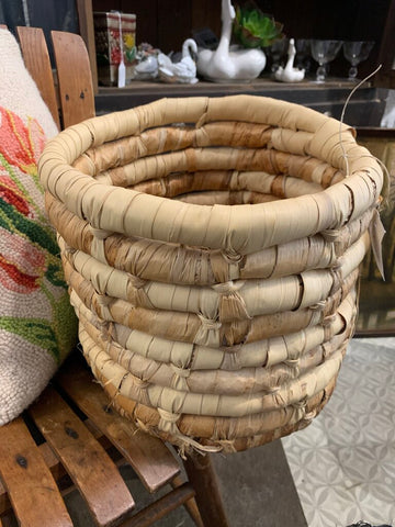 Vintage Woven Basket~ 12" w x 10.5" t