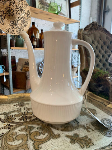 Vintage White Pitcher~ Ironstone~ Japan~ 5.5" w x 7.5" l x 10" t
