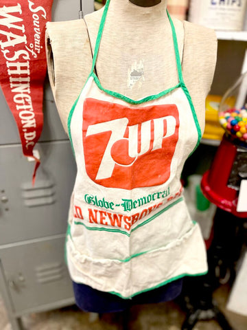 Jens Fresh Vintage ~ Vintage child's 7-Up newsboy apron