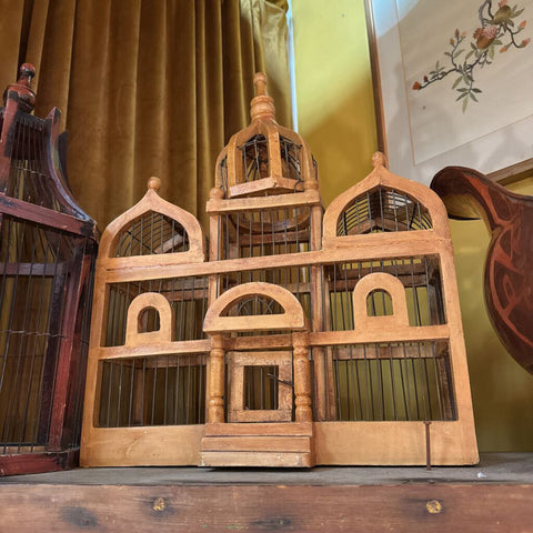 Large wood bird cage