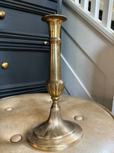 Brass Candlestick Holder 10in