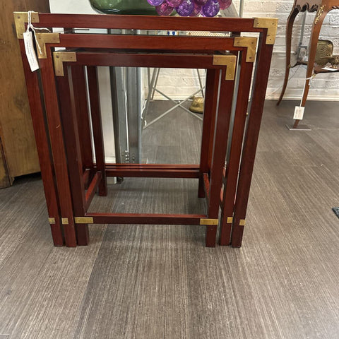 Campaign style nesting tables 22x24x15" In Store Pick Up Only
