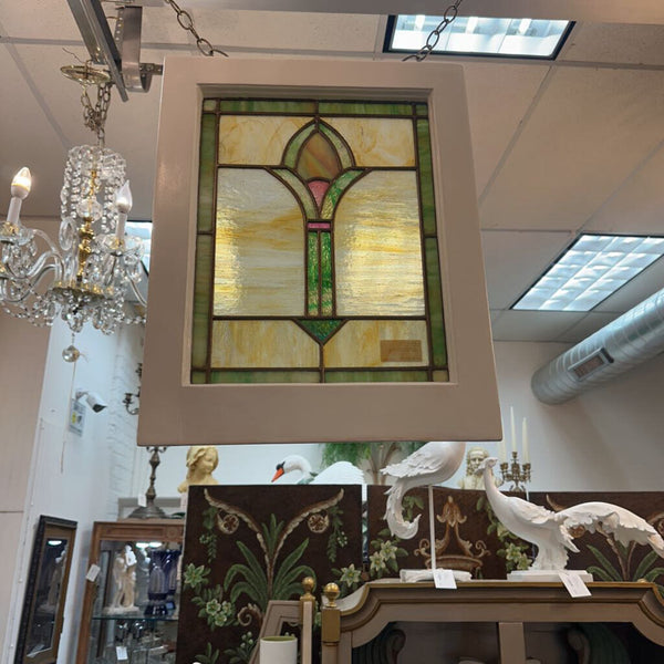 Vint Stained Glass Window 32x45" In Store Pick Up Only
