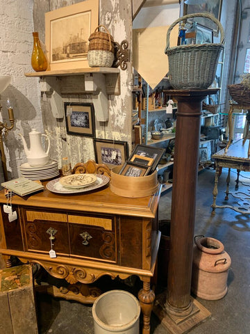 Vintage Wood Pillar~ Pick up in store~ 58" t x 13" base x 8" w top
