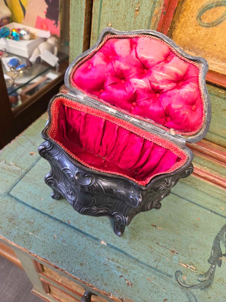 French depose jewelry casket 6 x 4.5" tall