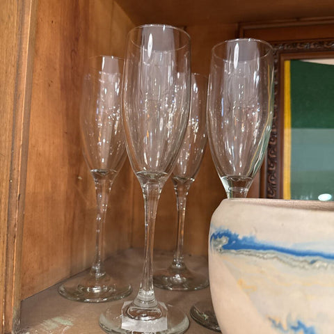 Set if 4 Libby champagne flutes