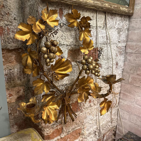 Brass Grape Candleholder