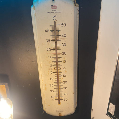 Vintage school thermometer in centigrade 27in