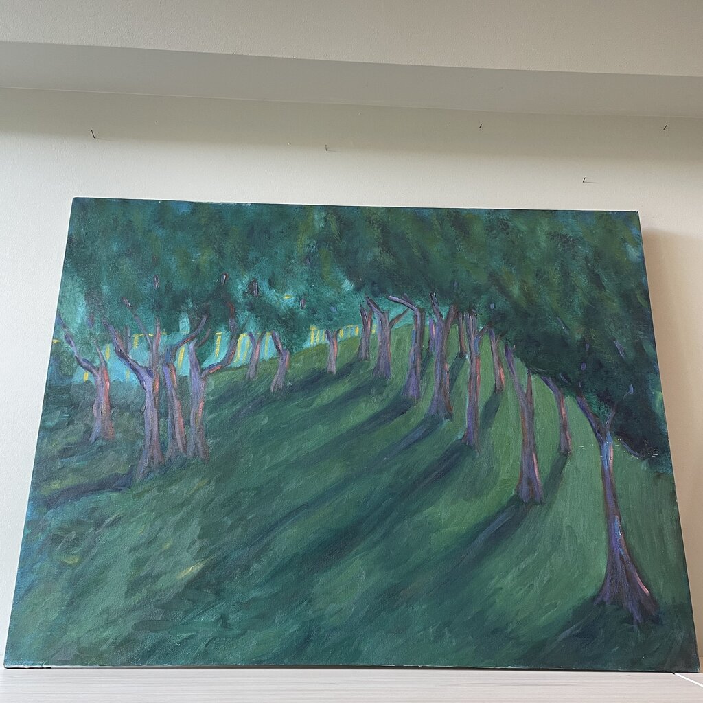 Moxie - Purple Trees Painting on Canvas - 37 x 28