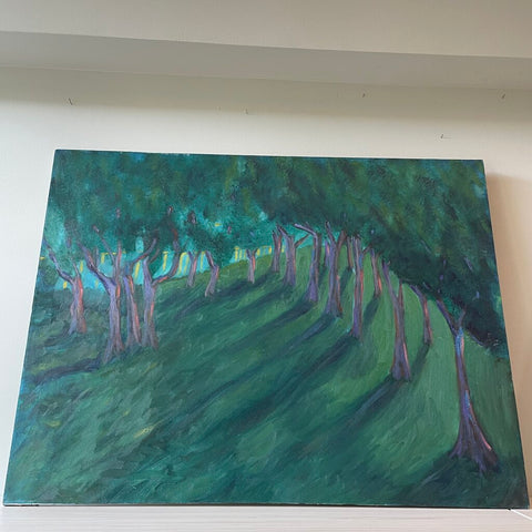Moxie - Purple Trees Painting on Canvas - 37 x 28