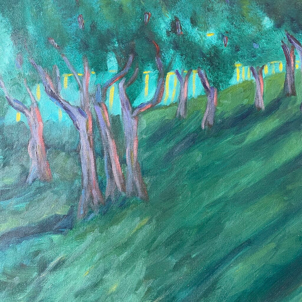 Moxie - Purple Trees Painting on Canvas - 37 x 28