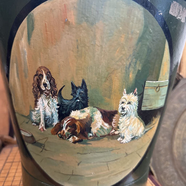 Painted bucket 11" h x 12" across