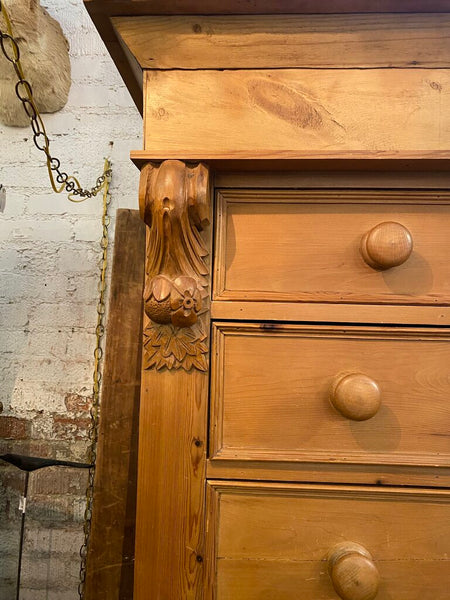 Antique European Pine dresser 2 piece antique condition 44" w x 21" d x 77" h
