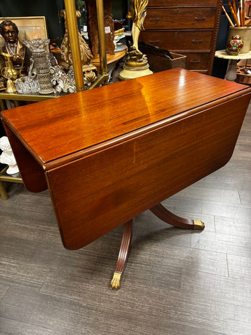 Antique Drop Leaf Table w/ Brass Claw Feet (in store PU)