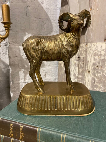 Vintage Brass Ram 5" x 7"