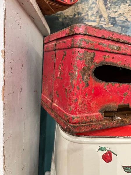 Jens Fresh Vintage ~ Vintage repurpose jack-o'-lantern toolbox .