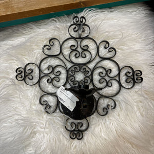 Metal wall candle holder ornate