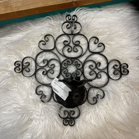 Metal wall candle holder ornate